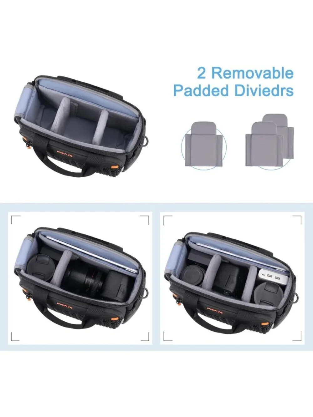 Stylish Black DSLR/SLR/Mirrorless Camera Shoulder Bag - Perfect for Photography